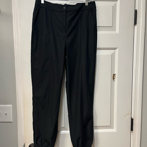 lululemon athletica Pants - Lululemon Women’s Warpstreme High Rise 7/8 Zip Up Button Black Jogger Pant Sz 30